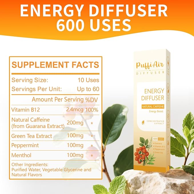 Energy Herbal Diffuser - 600 Uses